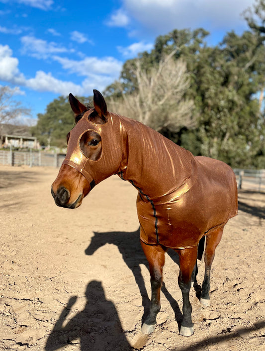 Metallic Copper Full Body Sleazy from www.slickhorseware.com