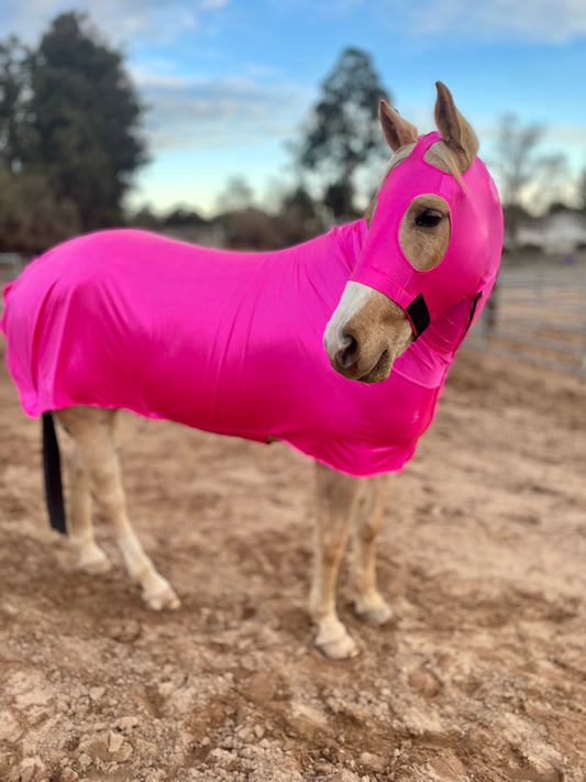 Metallic Hot Pink Full Body Sleazy from www.slickhorseware.com