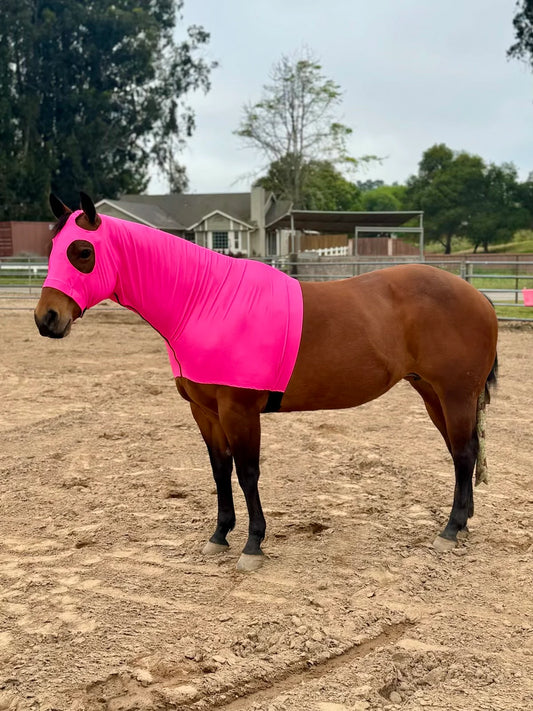 Metallic Hot Pink Sleazy Hood from www.slickhorseware.com