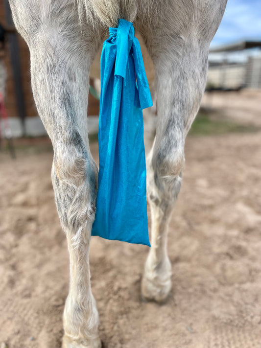 Metallic Turquoise Tailbag from www.slickhorseware.com